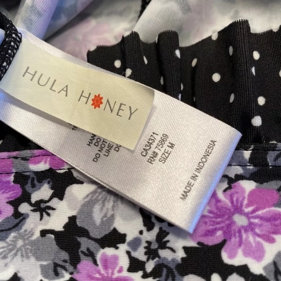 Hula Honey Swimwear Bathing Suit Top Size Medium - Picture 11 of 12